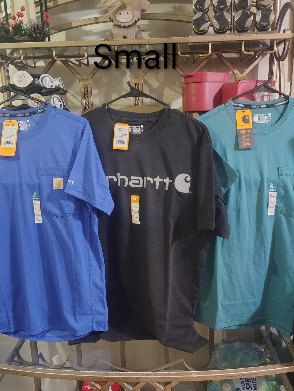3 NWT Carhartt New Edition Short-Sleeve Pocket Tee Trio - Blue, Black, Teal